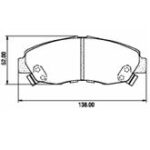 Pastillas de Freno (0086) (137MM) HONDA ACCORD 1.8, 2.0 - CIVIC / ROVER 620