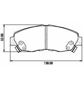 Pastillas de Freno (0086) (137MM) HONDA ACCORD 1.8, 2.0 - CIVIC / ROVER 620