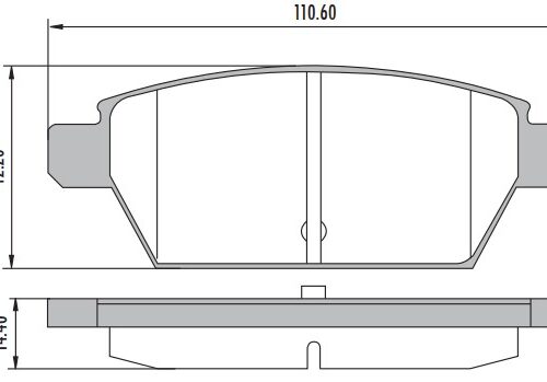 Pastillas de Freno (    ) (110MM) FORD MONDEO (07/12) (TRASERA)