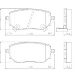 Pastillas de Freno (1263)(113MM) MERCEDES BENZ X CLASS 200-250/ NISSAN FRONTIER