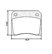 Pastillas de Freno (0292) (80MM) PEUGEOT 404-504 (67/81)/ FIAT 125-1500-MULTICA