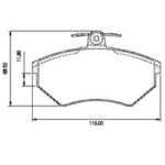 Pastillas de Freno (0356) (118MM) VW GOLF-PASSAT-VARIANT/ AUDI 81-90-QUATRO