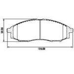 Pastillas de Freno (0686)(164MM) NISSAN FRONTIER 2WD, 4WD/ TERRANO/ XTERRA