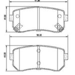 Pastillas de Freno (0900)(93MM) HYUNDAI I30 (09/...)/ KIA SPORTAGE TRASERA