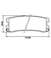 Pastillas de Freno (0164) (115MM) NISSAN PATHFINDER V-6 (FULL) TRASERA  90/