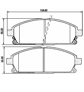 Pastillas de Freno (0399) (158MM) NISSAN PATHFINDER V6 /INFINITI Q45 / QX4