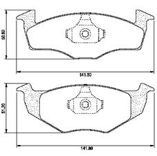 Pastillas de Freno (0455)(141MM) VW POLO, GOLF, FOX / SEAT IBIZA, CORDOBA, TO