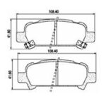 Pastillas de Freno (0600)(108MM)SUBARU FORESTER  98/ TRASERA
