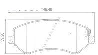 Pastillas de Freno (0773)(146MM) DODGE CARAVAN - VOYAGER - RURAL