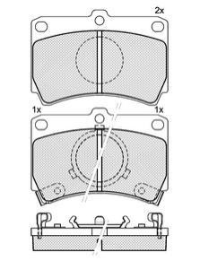 Pastillas de Freno (0891)(91MM) FORD CAPRI, LASER - MAZDA 323 III (85/95)