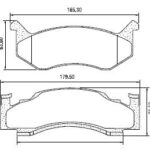 Pastillas de Freno (0050) (177MM-165MM) DODGE - CHRYSLER DAKOTA/ RAM PICK UP