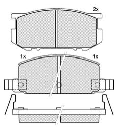 Pastillas de Freno (0206) (106MM) SUBARU 1800-1600 C.C 79/82