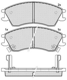 Pastillas de Freno (0207) (127MM) HYUNDAI ACCENT/MITSUBISHI EXPO
