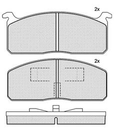 Pastillas de Freno (0273) (132MM/120MM) TOYOTA HEAVY- HI ACE- HI LUX