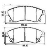 Pastillas de Freno (1089)(148MM) CHEVROLET CRUZE II 1.6-1.8-2.0  (09/...)/ TRAC
