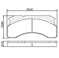 Pastillas de Freno (0438)(228MM) FORD 600-6000-700-7000-800-8000