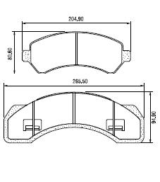 Pastillas de Freno (0441)(205MM) INTERNACIONAL INTERNAC SER1400-1600-1700