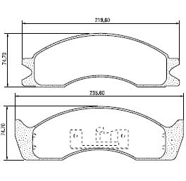 Pastillas de Freno (0593)(235MM) FORD F450 - F478 - SUPER DUTY 88/98