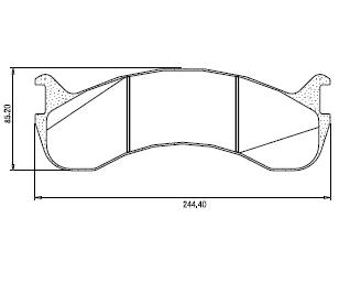 Pastillas de Freno (0774)(243MM) INTERNATIONAL 6000-8000