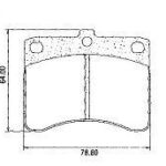 Pastillas de Freno (0043)(78MM) ASIA TOWNER / DAIHATSU CUORE - HI JE