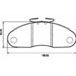 Pastillas de Freno (0117) (166MM) MERCEDES BENZ 180-131/ RENAULT B70