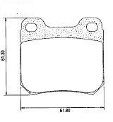 Pastillas de Freno (0175) (61MM) CHEVROLET OMEGA-VECTRA TRASERA / SAAB 9