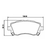 Pastillas de Freno (0452)(137MM) SUBARU FORESTER, IMPREZA, LEGACY (RIN 15")