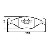 Pastillas de Freno (0990)(151MM) FIAT PALIO, SIENA, FIORINO, UNO WAY