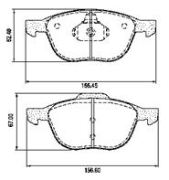Pastillas de Freno (0890)(155MM) FORD ECOSPORT 2.0/ FOCUS/ KUGA (09/..) DEL