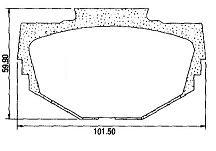 Pastillas de Freno (0289) (101MM) DODGE 1500-1800 (CUÑA) / RENAULT R12