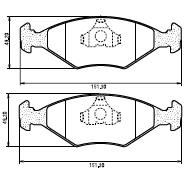 Pastillas de Freno (0408)(151MM) FIAT PALIO- SIENA (C/SENSOR)