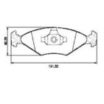Pastillas de Freno (0500) (151MM) FORD COURIER, FIESTA ZETEC 16V- PUMA 1.7 16V