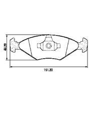 Pastillas de Freno (0500) (151MM) FORD COURIER, FIESTA ZETEC 16V- PUMA 1.7 16V