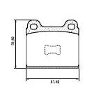 Pastillas de Freno (0239) (62MM) VW GOL 1000 - SAVEIRO 1.6 - PARATI 1.6 -
