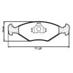 Pastillas de Freno (0316) (151MM) FIAT DUNA-PALIO-SIENA/ FORD GALAXI/ VW GOL