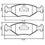 Pastillas de Freno (0302) (151MM) FIAT DUNA-UNO-SPAZIO/ VW GOL-GACEL-SENDA