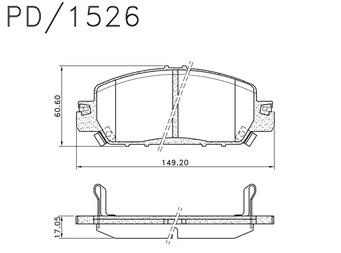 Pastillas de Freno (0729) (149MM) HONDA CIVIC 2.0 / 1.5 16V TURBO (2017/...)