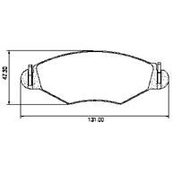 Pastillas de Freno (0692)(131MM) PEUGEOT 206 - 306 / CITROEN XSARA (2000/..)