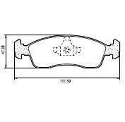 Pastillas de Freno (1048)(151MM) FIAT UNO WAY PALIO ARGO/ PEUGEOT 208