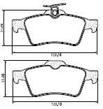 Pastillas de Freno (0931)(123MM) FORD FOCUS, KUGA / VOLVO S40 TRASERA