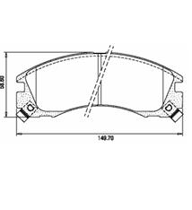 Pastillas de Freno (0154) (150MM) DODGE TALOON / MITSUBISHI 3000-NATIVA