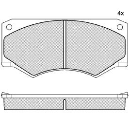 Pastillas de Freno (0115) (149MM) MERCEDES BENZ 230-280-L-207/ MAQUINAS VIA