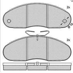 Pastillas de Freno (0572)(166MM) MERCEDES BENZ 90/180 /NISSAN /RENAULT FURGON