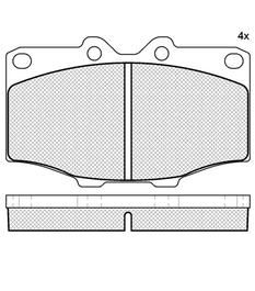Pastillas de Freno (0233) (107MM) TOYOTA 4 RUNNER- LAND CRUISER- PICK UP 79