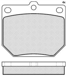 Pastillas de Freno (0166) (142MM) NISSAN PATROL/DATSUN 200 L - PICK UP 720- SIL