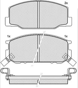 Pastillas de Freno (0234) (127MM) TOYOTA  PREVIA VAN 90/94 DELANTERA