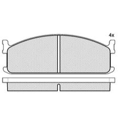 Pastillas de Freno (0395) (133MM) ISUZU FASTER-KOMBI-BUS-MIDI-WFR-VAN (79/82)