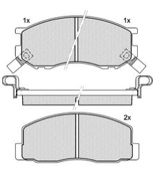 Pastillas de Freno (0416)(127MM) TOYOTA ELITE- LITE ACE- TOWN ACE