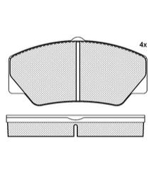 Pastillas de Freno (0469)(117MM) FORD TRANSIT  (89/...)
