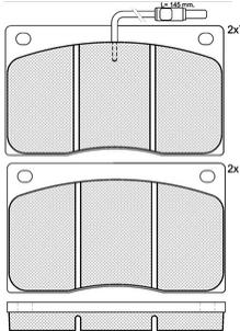 Pastillas de Freno (0200) (119MM) JAGUAR XJ6-XJ12-XJ40-XJ35.3/RENAULT MASTER